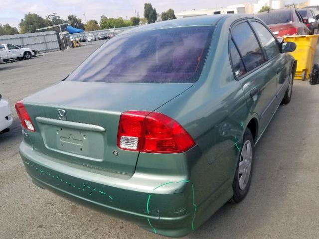 2HGES16304H594549 - 2004 HONDA CIVIC DX V GREEN photo 4