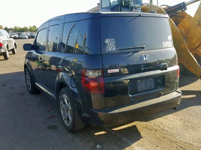 5J6YH189X7L002328 - 2007 HONDA ELEMENT SC BLACK photo 3