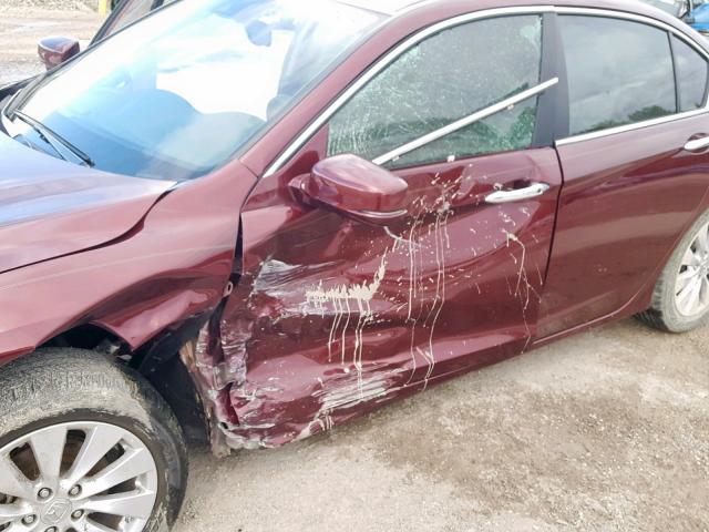 1HGCR2F84DA102592 - 2013 HONDA ACCORD EXL BURGUNDY photo 9