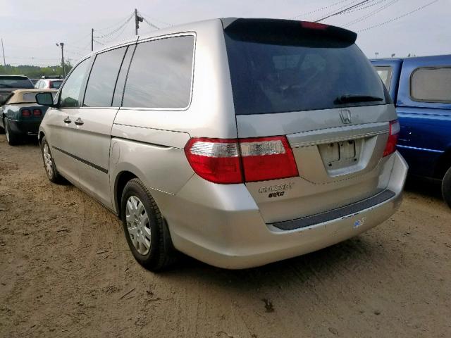 5FNRL382X6B107783 - 2006 HONDA ODYSSEY LX SILVER photo 3