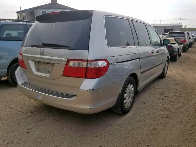 5FNRL382X6B107783 - 2006 HONDA ODYSSEY LX SILVER photo 4