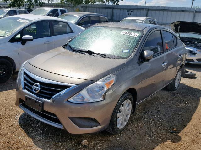 3N1CN7AP1FL846574 - 2015 NISSAN VERSA S CHARCOAL photo 2