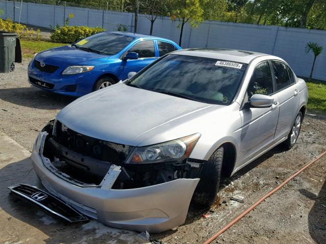 JHMCP26858C075626 - 2008 HONDA ACCORD EXL SILVER photo 2