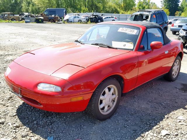 JM1NA3512N0315640 - 1992 MAZDA MX-5 MIATA RED photo 2