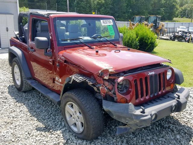 1J4FA24139L788896 - 2009 JEEP WRANGLER X MAROON photo 1