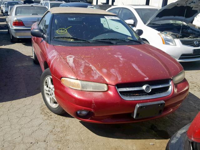 3C3EL55H8VT540512 - 1997 CHRYSLER SEBRING JX RED photo 1