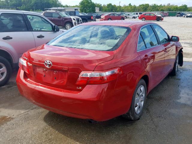 4T1BE46K59U301245 - 2009 TOYOTA CAMRY BASE RED photo 4