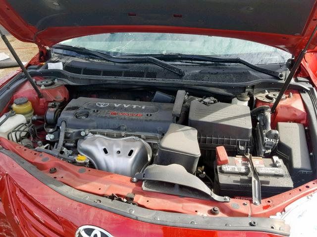 4T1BE46K59U301245 - 2009 TOYOTA CAMRY BASE RED photo 7
