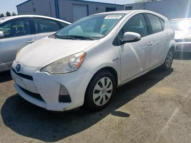 JTDKDTB3XC1004478 - 2012 TOYOTA PRIUS C WHITE photo 2