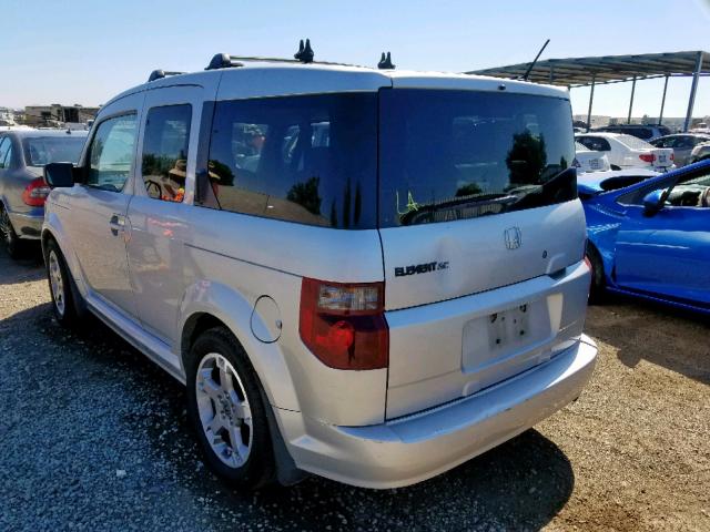 5J6YH18987L000268 - 2007 HONDA ELEMENT SC SILVER photo 3