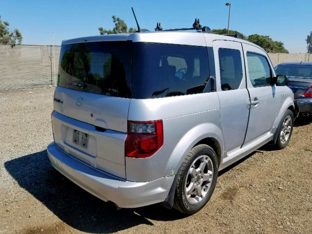 5J6YH18987L000268 - 2007 HONDA ELEMENT SC SILVER photo 4