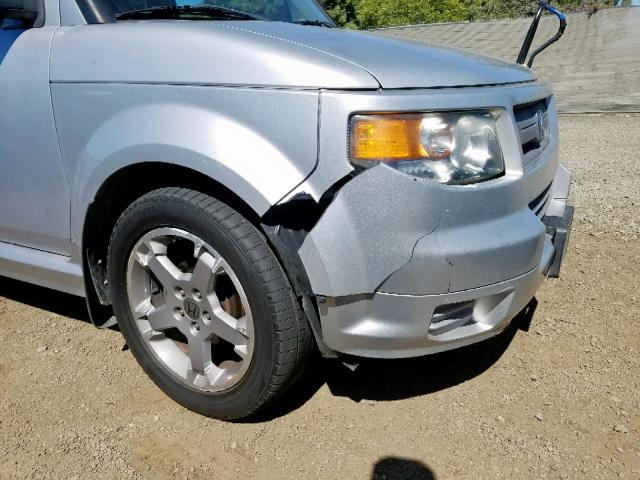 5J6YH18987L000268 - 2007 HONDA ELEMENT SC SILVER photo 9