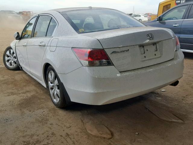 1HGCP26838A010045 - 2008 HONDA ACCORD EXL WHITE photo 3