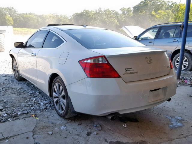 1HGCS22898A017568 - 2008 HONDA ACCORD EXL WHITE photo 3