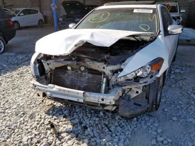 1HGCS22898A017568 - 2008 HONDA ACCORD EXL WHITE photo 9