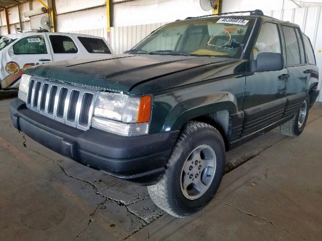 1J4FX58SXWC233006 - 1998 JEEP GRAND CHER GREEN photo 2