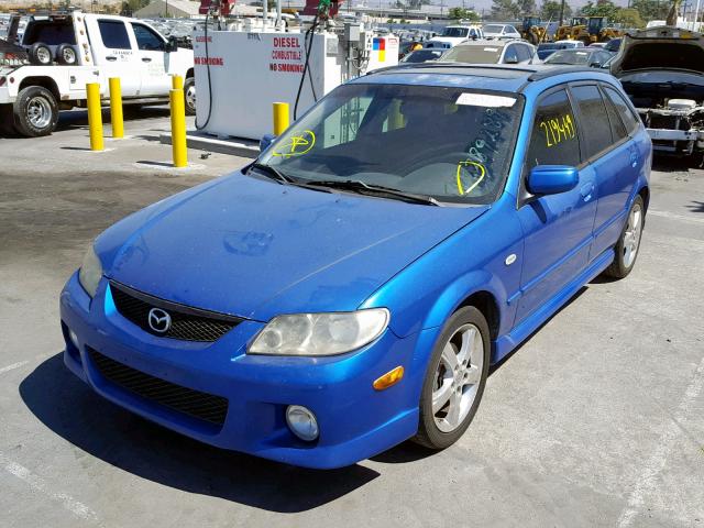 JM1BJ246231170293 - 2003 MAZDA PROTEGE PR BLUE photo 2