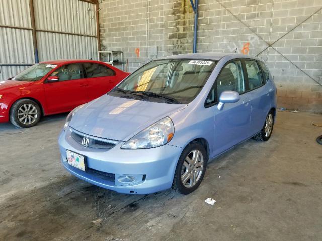 JHMGD38648S005259 - 2008 HONDA FIT SPORT BLUE photo 2