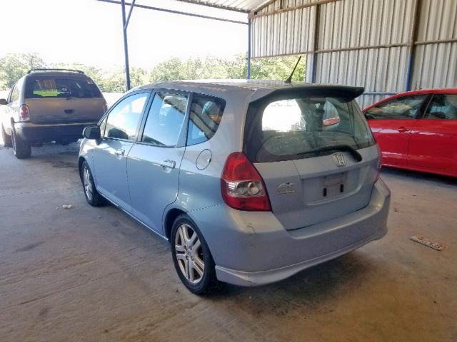 JHMGD38648S005259 - 2008 HONDA FIT SPORT BLUE photo 3