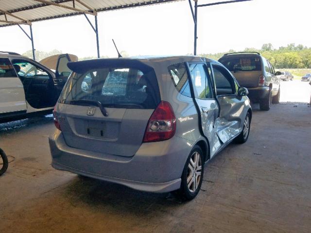 JHMGD38648S005259 - 2008 HONDA FIT SPORT BLUE photo 4