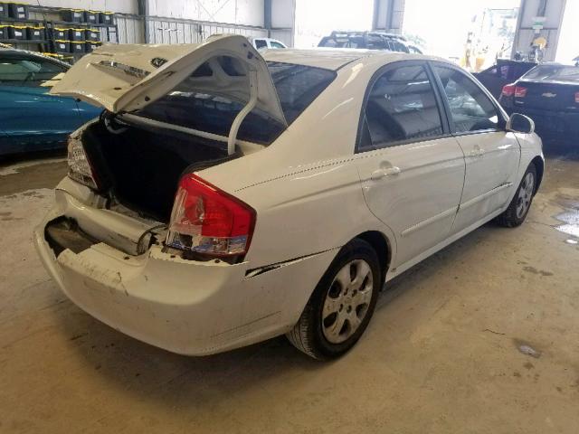 KNAFE122285580931 - 2008 KIA SPECTRA EX WHITE photo 4