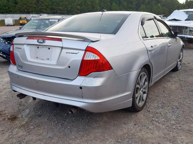 3FAHP0KC2BR289638 - 2011 FORD FUSION SPO SILVER photo 4