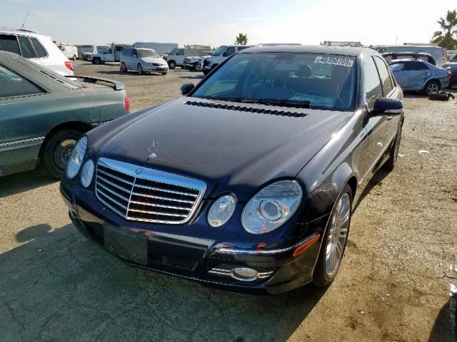 WDBUF56X37B113052 - 2007 MERCEDES-BENZ E 350 BLUE photo 2