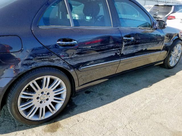 WDBUF56X37B113052 - 2007 MERCEDES-BENZ E 350 BLUE photo 9