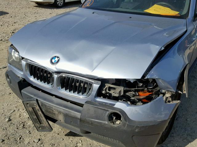 WBXPA73455WC48225 - 2005 BMW X3 2.5I SILVER photo 9