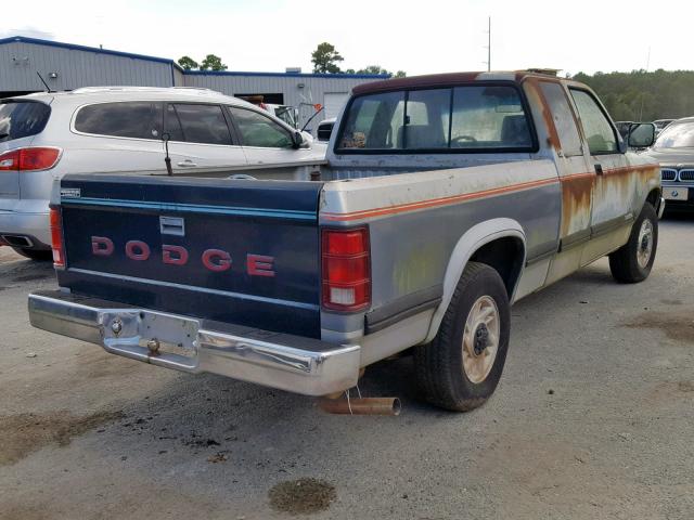 1B7GL23Y3PS292177 - 1993 DODGE DAKOTA TWO TONE photo 4