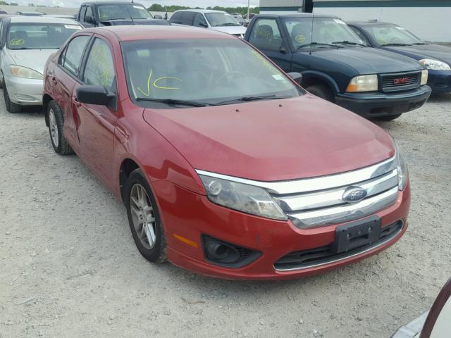 3FAHP0GA2AR167917 - 2010 FORD FUSION S RED photo 1