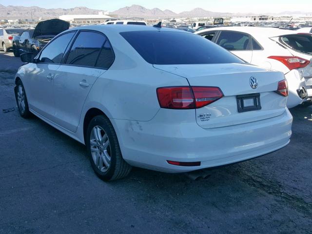3VW2K7AJ5FM354683 - 2015 VOLKSWAGEN JETTA BASE WHITE photo 3