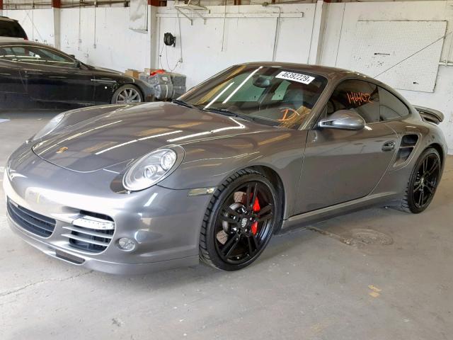 WP0AD2A91AS766388 - 2010 PORSCHE 911 TURBO GRAY photo 2