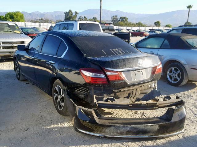 1HGCR2F30HA111395 - 2017 HONDA ACCORD LX BLACK photo 3