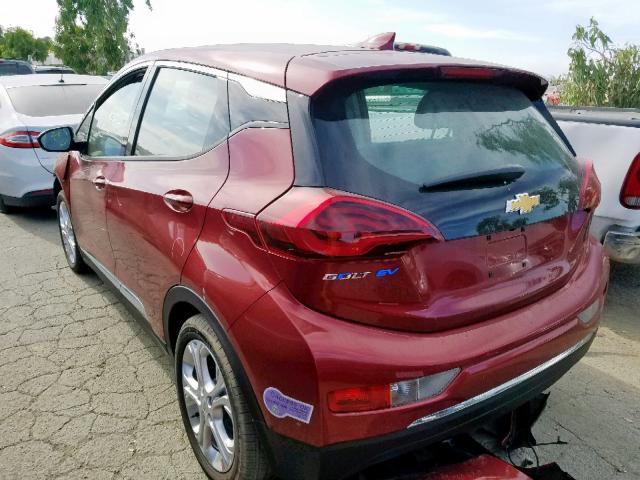 1G1FY6S01K4122647 - 2019 CHEVROLET BOLT EV LT RED photo 3