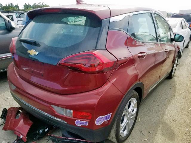 1G1FY6S01K4122647 - 2019 CHEVROLET BOLT EV LT RED photo 4