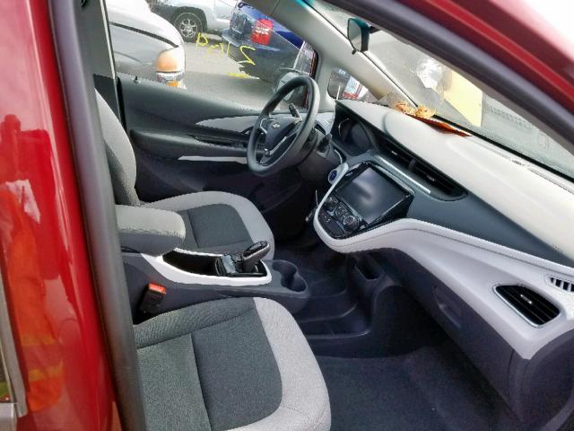 1G1FY6S01K4122647 - 2019 CHEVROLET BOLT EV LT RED photo 5