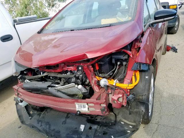 1G1FY6S01K4122647 - 2019 CHEVROLET BOLT EV LT RED photo 9