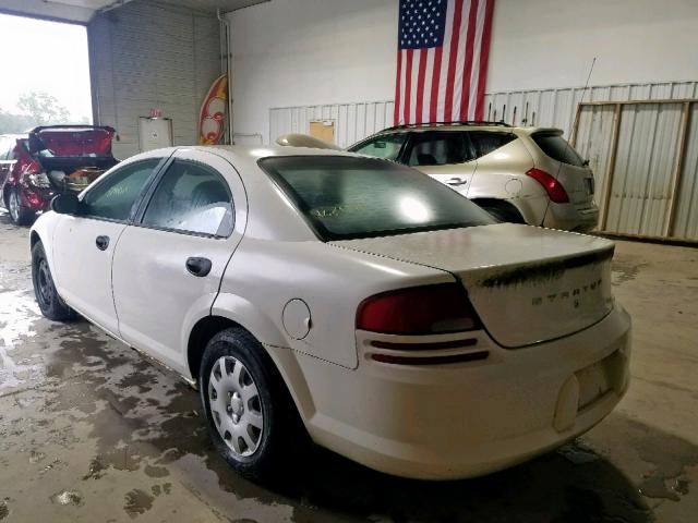 1B3EL36X54N174191 - 2004 DODGE STRATUS SE WHITE photo 3