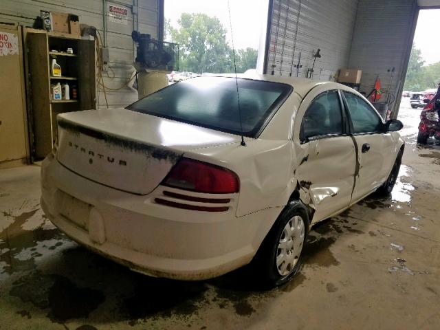 1B3EL36X54N174191 - 2004 DODGE STRATUS SE WHITE photo 4