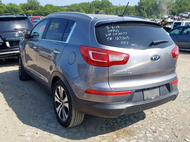 KNDPC3A29B7052275 - 2011 KIA SPORTAGE E CHARCOAL photo 3