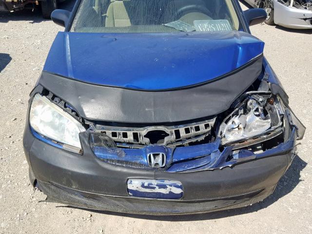 1HGES16344L015467 - 2004 HONDA CIVIC DX V BLUE photo 7