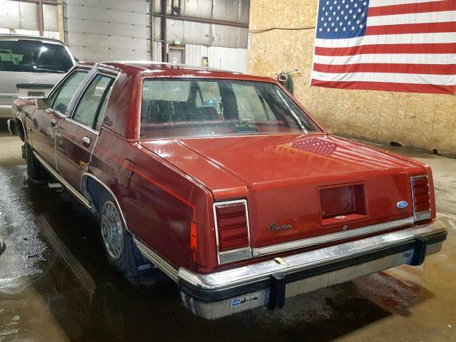 2FABP43F2FX147173 - 1985 FORD LTD CROWN RED photo 3