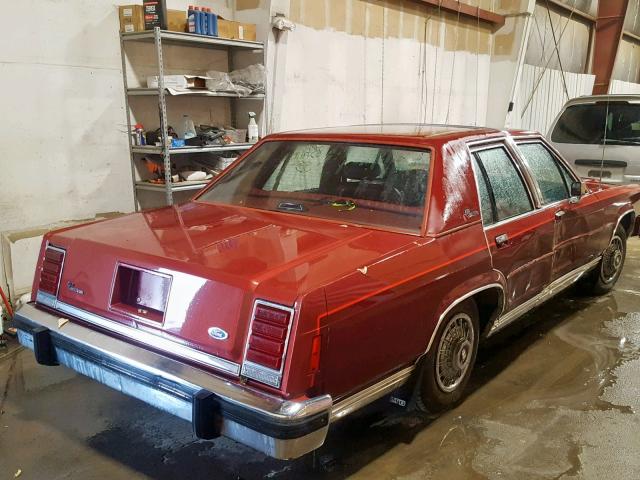 2FABP43F2FX147173 - 1985 FORD LTD CROWN RED photo 4