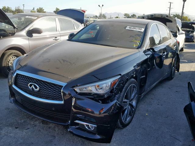 JN1AV7APXHM890105 - 2017 INFINITI Q50 HYBRID BLACK photo 2