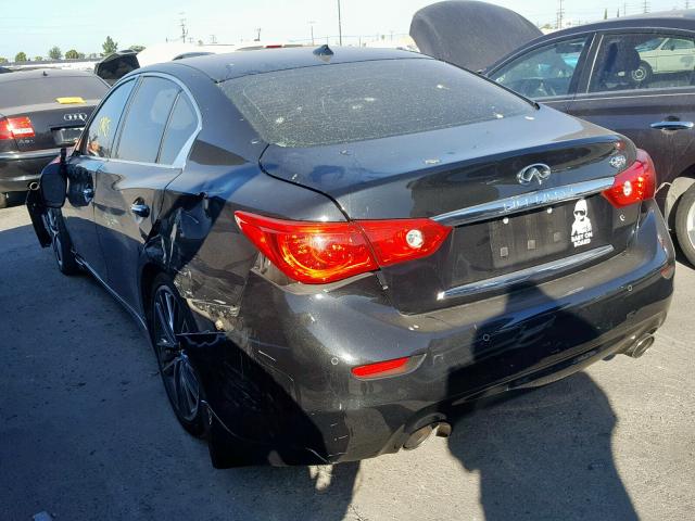 JN1AV7APXHM890105 - 2017 INFINITI Q50 HYBRID BLACK photo 3