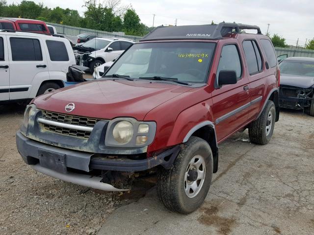 5N1DD28T34C669234 - 2004 NISSAN XTERRA XE MAROON photo 2