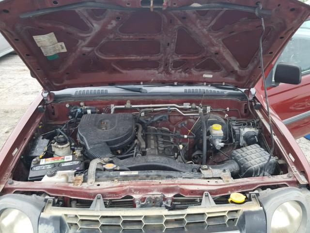 5N1DD28T34C669234 - 2004 NISSAN XTERRA XE MAROON photo 7