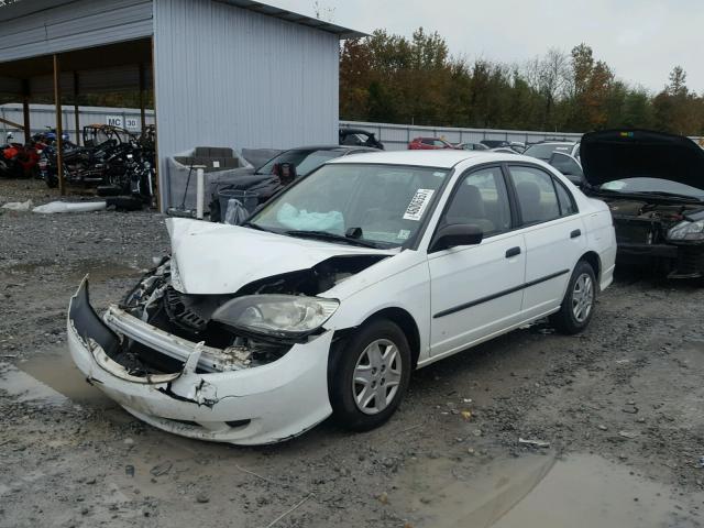 2HGES16305H564467 - 2005 HONDA CIVIC DX V WHITE photo 2