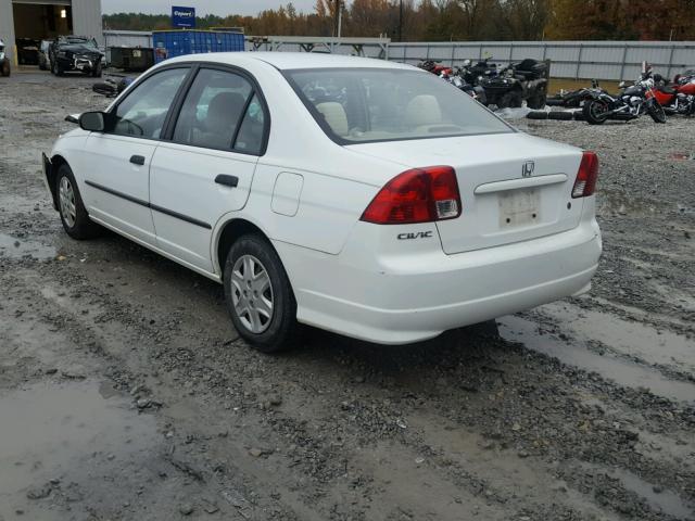 2HGES16305H564467 - 2005 HONDA CIVIC DX V WHITE photo 3